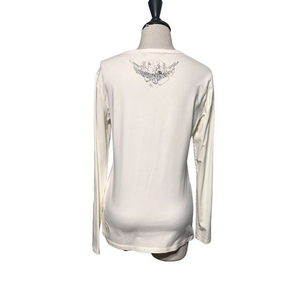 Marc Aurel Long Sleeve  Embellished Henley Size  38 - Picture 3 of 5